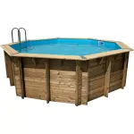Ubbink piscine bois ocea 4, 30 x h1, 20m - bleu