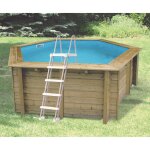 Ubbink piscine bois sunwater 4, 10 x h1, 20m - bleu
