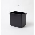 Bac 18l avec anse pour poubelles encastrables hailo coloris - noir