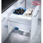 Double panier  linge encastrable 80l hailo laundry carrier 600