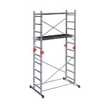 Echafaudage pliable 4 en 1 multifonction 1, 8m / 3, 8m en aluminium hailo combi first Echafaudage pliable 4 en 1 multifonction 1, 8m / 3, 8m en aluminium hailo combi first