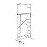 Echafaudage roulant d'escalier intérieur et extérieur 2, 5m / 4, 5m en aluminium hailo hobbystep h5 Echafaudage roulant d'escalier intérieur et extérieur 2, 5m / 4, 5m en aluminium hailo hobbystep h5