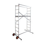 Echafaudage roulant de jardin tout terrain 1, 7m / 3, 7m en aluminium hailo hobbystep h4 jardin