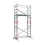 Echafaudage roulant pliable 4 en 1 multifonction 2, 4m / 4, 4m en aluminium hailo combilot 5 Echafaudage roulant pliable 4 en 1 multifonction 2, 4m / 4, 4m en aluminium hailo combilot 5