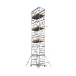 Échafaudage roulant professionnel 8, 5m / 10, 5m hailo securit pro acier Échafaudage roulant professionnel 8, 5m / 10, 5m hailo securit pro acier