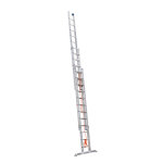 Echelle coulissante  corde professionnelle 3 plans 3x12 chelons 8m / 8, 4m en alu hailo trio