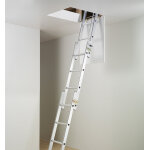 Echelle de grenier escamotable 3x4 chelons en aluminium hailo hobbystep
