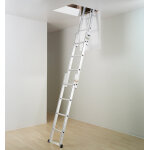 Echelle de grenier escamotable 3x4 �chelons en aluminium hailo hobbystep
