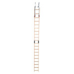 Echelle plate de toit en bois pour couvreur avec crochet de toit 5m hailo safety roof