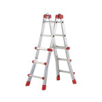 Echelle pliable multifonction tlescopique en alu 4x3 chelons 2, 8m / 3, 7m hailo profistep multi