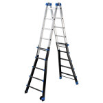 Echelle pliable multifonction tlescopique 4x5 chelons 5, 2m / 6m hailo profiline