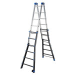 Echelle pliable multifonction tlescopique 4x6 chelons 6, 35m / 7, 15m hailo profiline