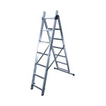 Echelle transformable 2 plans 2x7 �chelons 3, 1m / 4m en aluminium hailo hobby