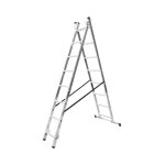 Echelle transformable 2 plans 2x8 �chelons 3, 45m / 4, 35m en aluminium hailo hobbystep type d'embouts ...