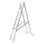 Echelle transformable 2 plans 2x8 �chelons 3, 45m / 4, 35m en aluminium hailo hobbystep type d'embouts ...