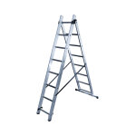 Echelle transformable - 2 plans 2x8 �chelons 3, 6m / 4, 5m en aluminium hailo hobbystep