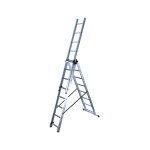 Echelle transformable 3 plans 3x8 �chelons 5m / 5, 9m en aluminium hailo hobby