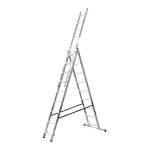 Echelle transformable 3 plans 3x9 �chelons 4, 85m / 5, 70m en aluminium hailo hobbystep type d'embouts ...