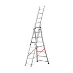 Echelle transformable pro 3 plans 3x8 échelons 4, 8m / 5, 7m en aluminium hailo pro Echelle transformable pro 3 plans 3x8 échelons 4, 8m / 5, 7m en aluminium hailo pro