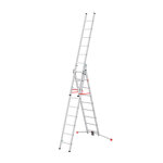 Echelle transformable pro 3 plans 3x9 échelons 5, 8m / 6, 6m en aluminium hailo profilot Echelle transformable pro 3 plans 3x9 échelons 5, 8m / 6, 6m en aluminium hailo profilot