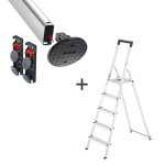 Escabeau 5 marches ultra l�ger hailo l40 + embouts easyclix garden