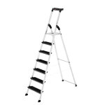 Escabeau professionnel en aluminium 7 marches extra larges hailo 4xl blackline pro