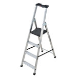 Escabeau professionnel s�curis� 4 marches hailo alu plateforme pehd