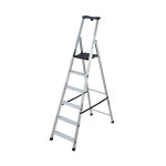 Escabeau professionnel s�curis� 6 marches hailo alu plateforme pehd