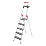 Escabeau de sécurité pliable en aluminium 5 marches larges hailo l100 Escabeau de sécurité pliable en aluminium 5 marches larges hailo l100