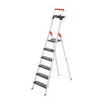 Escabeau de sécurité pliable en aluminium 6 marches larges hailo l100 Escabeau de sécurité pliable en aluminium 6 marches larges hailo l100