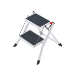 Marche pied 2 marches pliable antidrapant en acier hailo mini