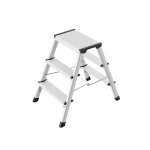 Marche pied double accs 2x3 marches pliant en aluminium hailo d60