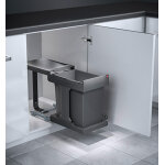 Poubelle de cuisine coulissante encastrable sous vier 20l hailo solo automatique