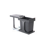 Poubelle de cuisine coulissante encastrable sous vier 20l hailo solo manuelle