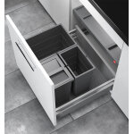 Poubelle de cuisine encastrable as allegro s295 18l + 2x8l hailo