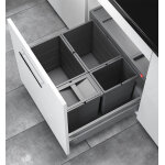 Poubelle de cuisine encastrable as allegro s295 2x18l + 2x8l hailo