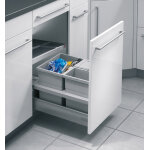 Poubelle de cuisine encastrable pour meuble coulissant 30l hailo separato k 450