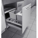 Poubelle de cuisine encastrable pour meuble coulissant 30l hailo separato k 600
