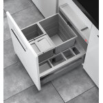 Poubelle de cuisine encastrable pour meuble coulissant 34l hailo separato k 500