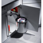 Poubelle de cuisine encastrable sous �vier 15l hailo big - box coloris - inox