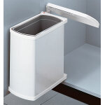 Poubelle de cuisine encastrable sous évier 18l hailo as uno coloris - blanc Poubelle de cuisine encastrable sous évier 18l hailo as uno coloris - blanc