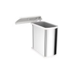 Poubelle de cuisine encastrable sous évier 18l hailo as uno coloris - inox / blanc Poubelle de cuisine encastrable sous évier 18l hailo as uno coloris - inox / blanc
