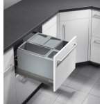 Poubelle de cuisine encastrable pour tiroir coulissant 30l hailo as xxl 450