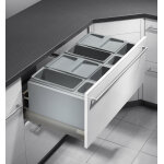 Poubelle de cuisine encastrable pour tiroir coulissant 60l hailo as xxl 900