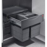 Poubelle de cuisine tri s�lectif 2 bacs encastrable 28l (12 + 8 + 8) hailo raumspar tandem s coloris ...