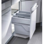 Poubelle de cuisine tri slectif 2 bacs encastrable 40l (19 + 19) hailo euro cargo s