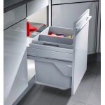Poubelle de cuisine tri sélectif 2 bacs encastrable 49l (30 + 19) hailo euro cargo s Poubelle de cuisine tri sélectif 2 bacs encastrable 49l (30 + 19) hailo euro cargo s