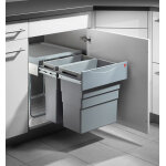 Poubelle de cuisine tri s�lectif 2 bacs encastrable 50l (30 + 19) hailo easy cargo