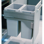 Poubelle de cuisine tri s�lectif 2 bacs encastrable 80l (38 + 38) hailo euro cargo 450 soft close