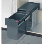 Poubelle de cuisine tri slectif 2 bacs encastrable sous vier 30l (24 + 7) hailo tandem